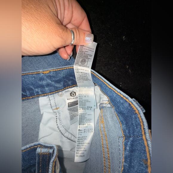 NEW LEVI’S HIGH WAISTED MOM DENIM BLUE JEANS TAPERED LEG SZ 27x27 - Picture 7 of 10